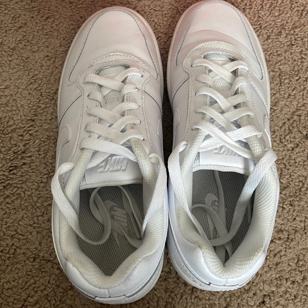 Nike athletic white shoes for woman